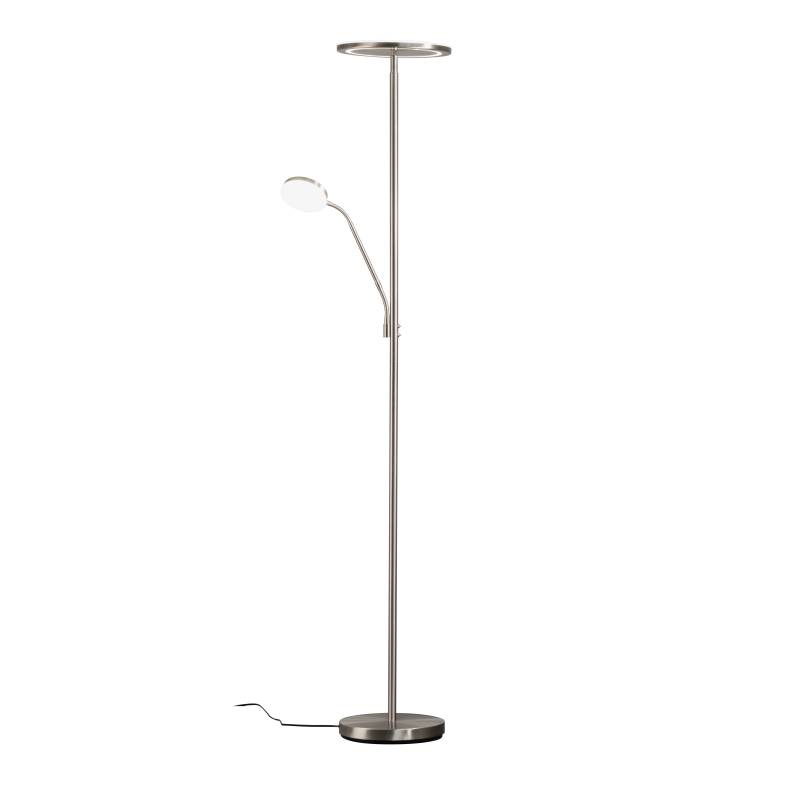 Fischer & Honsel LED-Stehleuchte SORENTO ca. H180 cm, D30,2 cm in Nickel matt, Acrylglas weiß von Fischer & Honsel