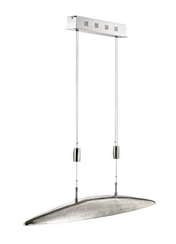 Fischer & Honsel Pendelleuchte Colmar | Nickelfarben Matt | Höhenverstellbar | Stufenlos Dimmbar | Farbtemperatureinstellung | 5x LED 5 Watt, 2700/3350/ 4000 Kelvin, 3000 Lumen | EEG: F von Fischer & Honsel