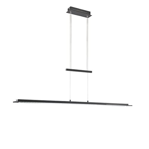 Fischer & Honsel|Pendelleuchte, Bill|sandschwarz|L: 145,00 cm, B: 16,00 cm|Höhenverst. von 80,00 cm bis 150,00 cm|dimmbar|CCT 3 Stufen|1x LED 28,0 Watt 2700/3350/4000 K|3300 lm|EEG: F|60865 von Fischer & Honsel