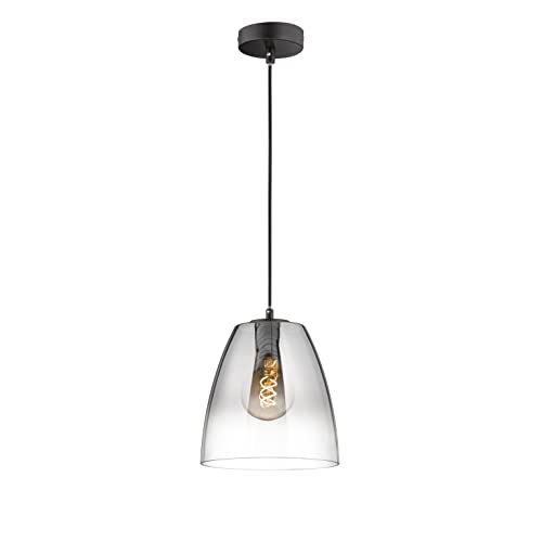 Fischer & Honsel | Pendelleuchte, Miro | sandschwarz| Glas| rauchfarben zu klar| D: 20,00 cm | Ausl. Decke: 150,00 cm| 1x E27 max. 40,0 Watt| 60840 Fischer & Honsel | Pendelleuchte, Miro | sandschwarz| Glas| rauchfarben zu klar| D: 20,00 cm | Ausl. Decke: 150,00 cm| 1x E27 max. 40,0 Watt| 60840 von Fischer & Honsel