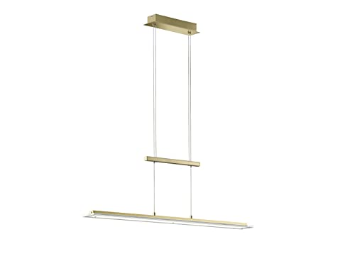 Fischer & Honsel | Pendelleuchte, Tenso TW | messing| L: 100,00 cm, B: 9,00 cm,| Höhenverstell. von 80,00 cm bis 150,00 cm| dimmbar| CCT| 1x LED 25,0W 2700/3350/4000 K| 2800 lm| EEG: F | 60562 von Fischer & Honsel