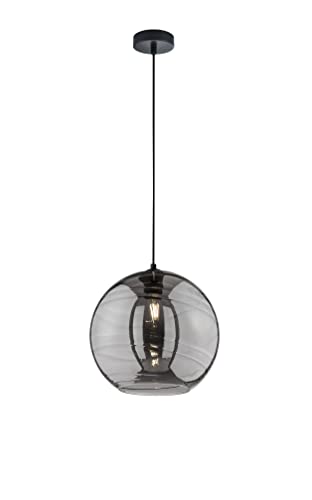 Fischer & Honsel Pendelleuchte OPIE mit Rauchglas Lampenschirm geschliffen Ø 30cm, Größe Fischer & Honsel Pendelleuchte OPIE mit Rauchglas Lampenschirm geschliffen Ø 30cm, Größe von Fischer & Honsel