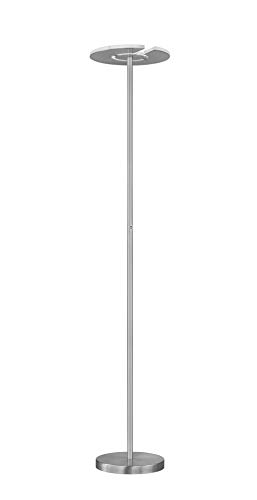 Fischer & Honsel|Stehleuchte, Dent|nickelfarben matt|chromfarben|H: 180,00 cm, D: 35,00 cm|stufenlos dimmbar|CCT 3 Stufen|1x LED 37,0 Watt 2700/3350/4000|4500 lm|EEG: F|40320 von Fischer & Honsel