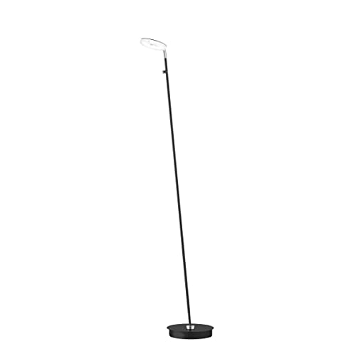 Fischer & Honsel | Stehleuchte, Dent | sandschwarz| chromfarben| H: 135,00 cm, D: 22,00 cm| stufenlos dimmbar| CCT 3 Stufen| 1x LED 7,5 Watt 2700/3350 / 4000 | 820 lm| EEG: F| 40405 von Fischer & Honsel