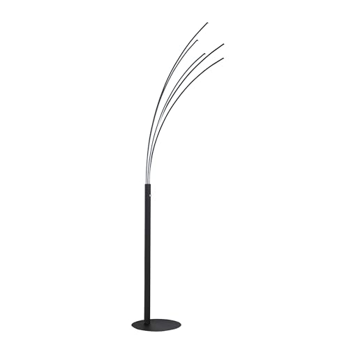 Fischer & Honsel Stehleuchte, Ellmau | sandschwarz| H: 190 cm, Ausladung Wand: 56 cm| stufenlos dimmbar| Farbtemperatureinstellung 3 Stufen| 1x LED 33,0W 2700/3350/ 4000 K| 4100 lm| EEG: F | 40439 von Fischer & Honsel
