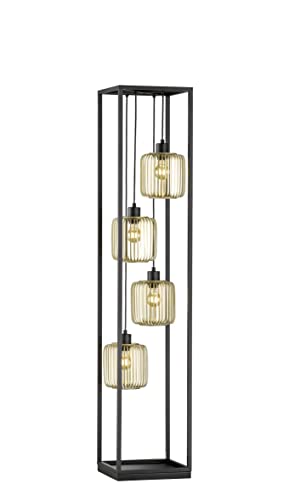 Fischer & Honsel Stehleuchte | 4x E27 max. 40,0 W ohne Leuchtmittel | sandschwarz, goldfarben Fischer & Honsel Stehleuchte | 4x E27 max. 40,0 W ohne Leuchtmittel | sandschwarz, goldfarben von Fischer & Honsel