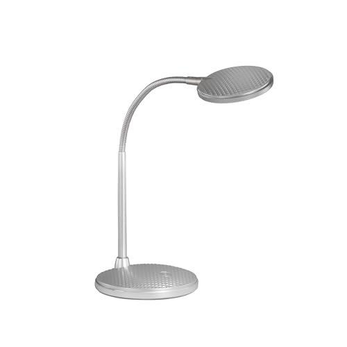 Fischer & Honsel Tischleuchte, Work | silberfarben| B: 14,50 cm, H: 36,50 cm,| Ausladung Wand: 22,00 cm| mit Schalter| 1x HV-LED 4,5W 3000 K inkl.| 450 lm| EEG: F | 50745 von Fischer & Honsel