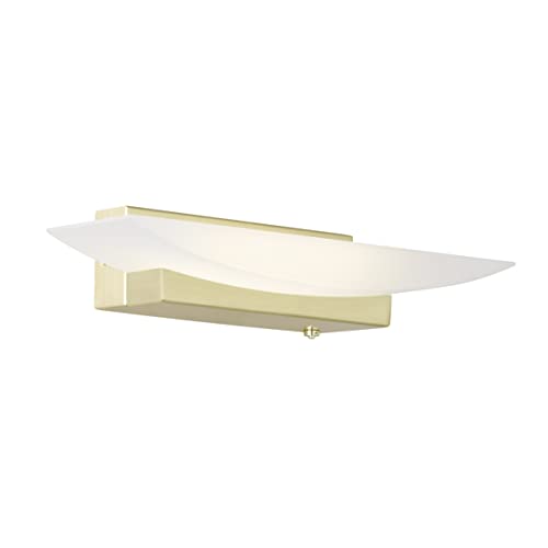 Fischer & Honsel|Wandleuchte, Bowl TW|messingfarben matt|Acrylglas-weiß|B: 30,00 cm, H: 6,00 cm, Ausl. Wand: 11,00 cm|stufenlos dimmbar|CCT 3 Stufen|1x LED 8,5 Watt 2700/3350/4000|950 lm|EEG: F|30417 Fischer & Honsel|Wandleuchte, Bowl TW|messingfarben matt|Acrylglas-weiß|B: 30,00 cm, H: 6,00 cm, Ausl. Wand: 11,00 cm|stufenlos dimmbar|CCT 3 Stufen|1x LED 8,5 Watt 2700/3350/4000|950 lm|EEG: F|30417 von Fischer & Honsel