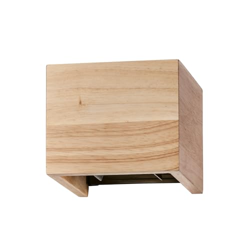 Fischer & Honsel Wandleuchte, Paloma | hell eicheoptik/sandschwarz| Lichtaustritt 10°-120° einstellbar| B: 12 cm, H: 10 cm| Ausladung Wand: 11,50 cm| 2x LED 3,0W 3000 K inkl.| 620 lm| EEG: F|30482 von Fischer & Honsel