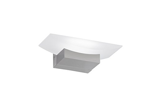 Fischer & Honsel Wandleuchte Bowl TW 1x LED 6,0 Watt, matt, nickelfarben, 3 Stufen CCT, stufenlos dimmbar, 30012, 11 x 20 x 7 cm (LxBxH), 610 lm, 2700 K / 3350 K / 4000 K von Fischer & Honsel
