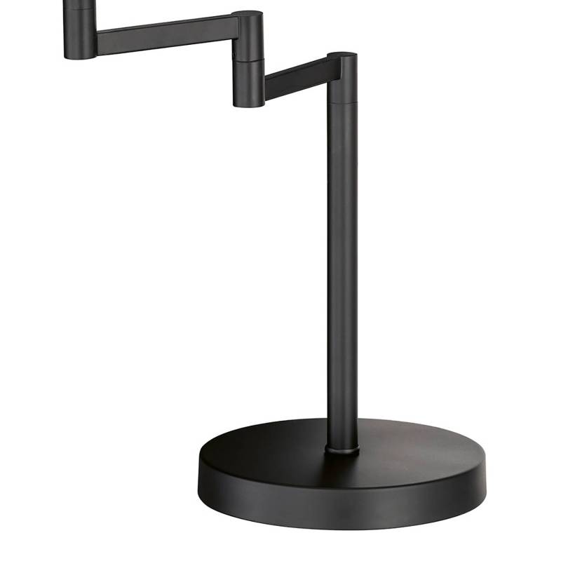 home24 Tischleuchte 30 x 56cm Grau Leinen Glühlampe E27 von home24