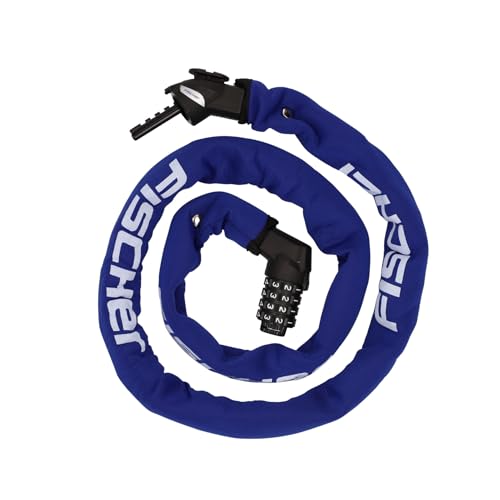 FISCHER Fahrradschloss, Kettenschloss Neopren mit Zahlenschloss, hohe Sicherheit für Fahrräder und E-Bikes, diebstahlsicher, blau, Länge: 130 cm FISCHER Fahrradschloss, Kettenschloss Neopren mit Zahlenschloss, hohe Sicherheit für Fahrräder und E-Bikes, diebstahlsicher, blau, Länge: 130 cm von Fischer