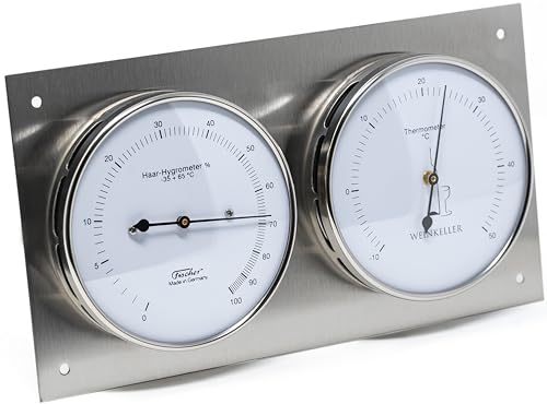 Fischer 140.01 - Weinkeller-Hygrothermometer - rechteckiger Feuchtemesser und Thermometer 240 x 130mm - Made in Germany Fischer 140.01 - Weinkeller-Hygrothermometer - rechteckiger Feuchtemesser und Thermometer 240 x 130mm - Made in Germany von Fischer