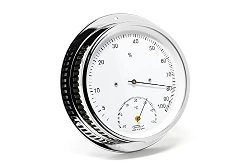 Fischer 5110.98-47 - Klimamesser für Innen – 155 mm Echthaar-Hygrometer und Bimetall-Thermometer - Made in Germany von Fischer