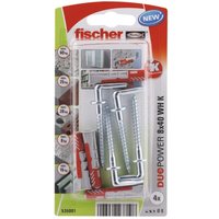 535001 DuoPower 8 x 40 wh mit Winkelhaken, 4 Stk - Fischer 535001 DuoPower 8 x 40 wh mit Winkelhaken, 4 Stk - Fischer von Fischer