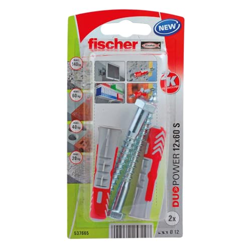 Fischer 537665 Blister Duopower, 12 x 60, mehrfarbig von fischer
