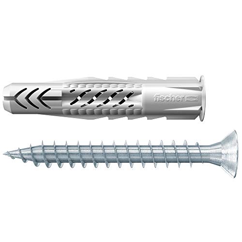 Fischer Universaldübel UX R S/20, je 25 Nylondübel mit passenden Schrauben, Allzweckdübel mit Rand, für optimalen Halt bei Befestigungen in Beton, Gipskarton, Kalksand-Lochstein uvm. 94758 6 x 35 mm Fischer Universaldübel UX R S/20, je 25 Nylondübel mit passenden Schrauben, Allzweckdübel mit Rand, für optimalen Halt bei Befestigungen in Beton, Gipskarton, Kalksand-Lochstein uvm. 94758 6 x 35 mm von fischer