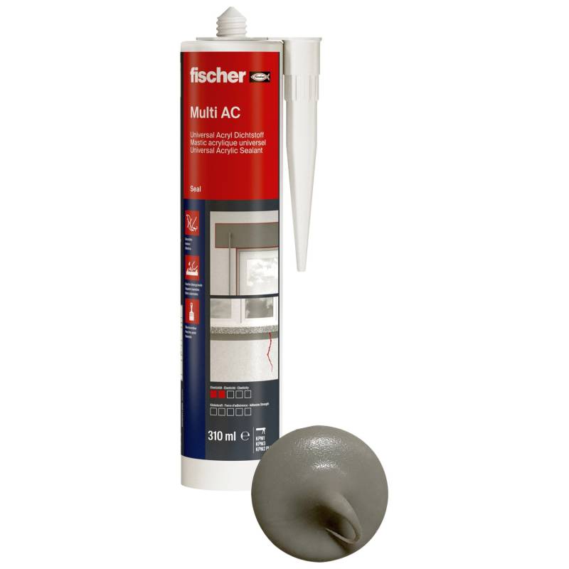 Fischer Acryldichtstoff Multi AC Grau 310 ml von Fischer