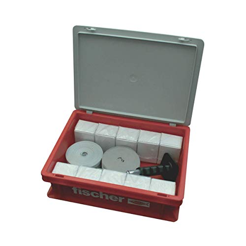 Fischer Nägel Striker Kabeln, 71611 Box Bandelle, Komplettset bestehend aus 12 Streifen aus GWB-Gewebe, 2.000 Nägeln ED18, 1 Schläger SZE, ideal zur Befestigung Rohren, weiß, Medium Fischer Nägel Striker Kabeln, 71611 Box Bandelle, Komplettset bestehend aus 12 Streifen aus GWB-Gewebe, 2.000 Nägeln ED18, 1 Schläger SZE, ideal zur Befestigung Rohren, weiß, Medium von fischer