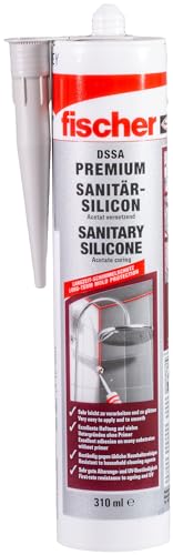 fischer Premium-Sanitärsilikon, Silikon zum Abdichten & Verfugen im Sanitär- und Küchenbereich, Kartusche für zahlreiche Anwendungen und Baustoffe, Langzeitschutz vor Schimmel, 310 ml, anthrazit fischer Premium-Sanitärsilikon, Silikon zum Abdichten & Verfugen im Sanitär- und Küchenbereich, Kartusche für zahlreiche Anwendungen und Baustoffe, Langzeitschutz vor Schimmel, 310 ml, anthrazit von fischer