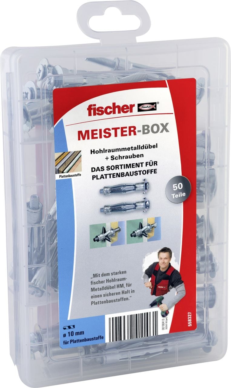 Fischer Hohlraumdübel Meisterbox - 50 Stück von Fischer