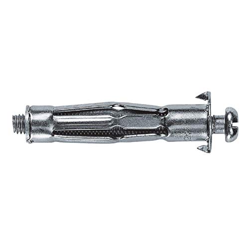 fischer HM 4 x 45 S - Hohlraum-Metalldübel mit Schraube zum Befestigen von Bildern, Gardinenschienen in Plattenbaustoffen- 50 Stück - Art.-Nr. 519770 von fischer