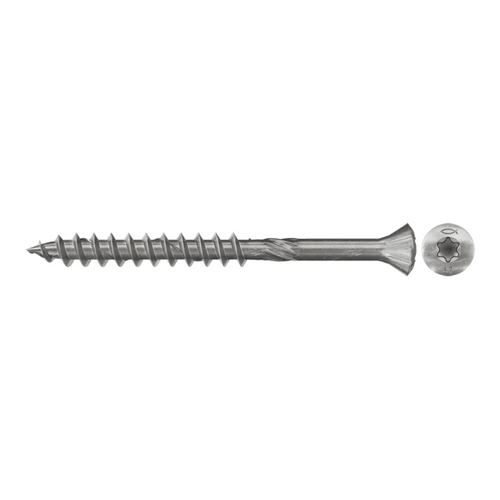 Fischer Holzfassadenschraube Schraube Holzfassade 4 5x45 Edelstahl A2 300 Stück B-Ware von Fischer