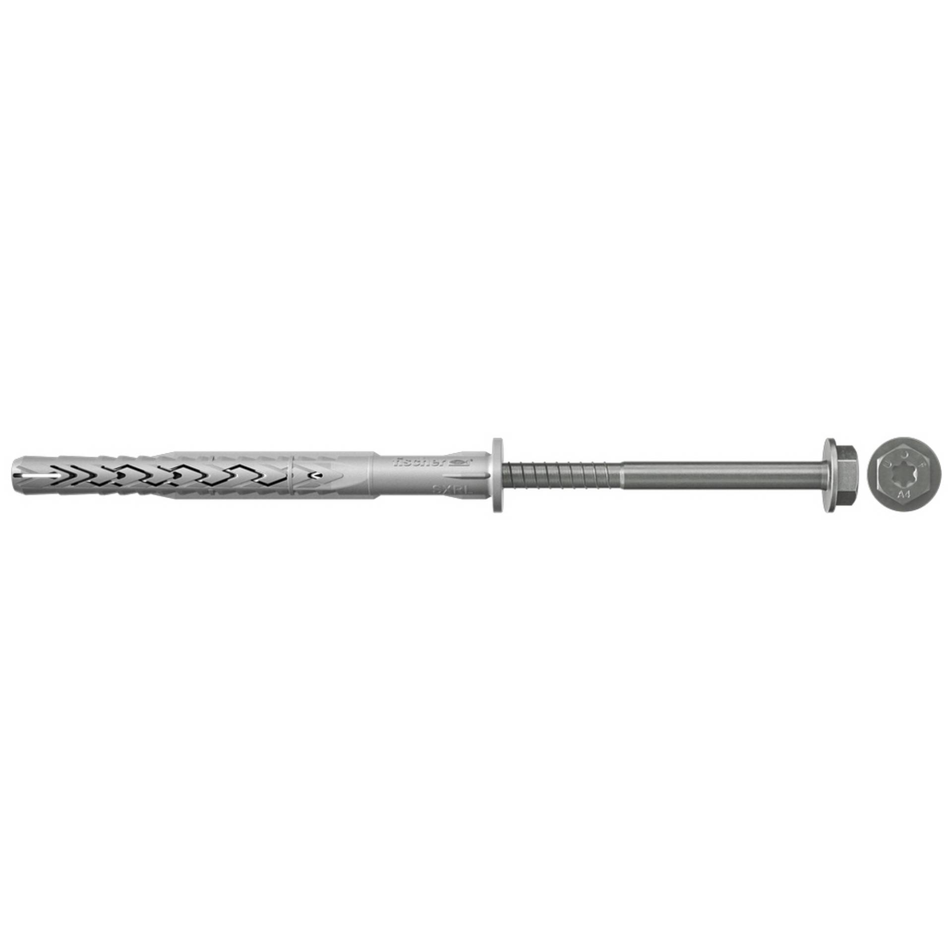 Fischer Langschaftdübel 'SXRL FUS' mit Sechskantschraube rostfreier Stahl Ø 10 x 120 mm 50 Stück Fischer Langschaftdübel 'SXRL FUS' mit Sechskantschraube rostfreier Stahl Ø 10 x 120 mm 50 Stück von Fischer