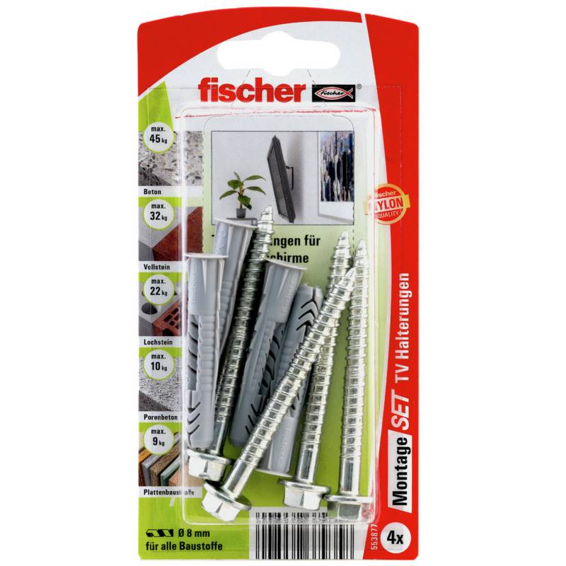 Fischer Montage-Set 'K' für TV-Halterungen, Ø 8 mm, 8-teilig von Fischer