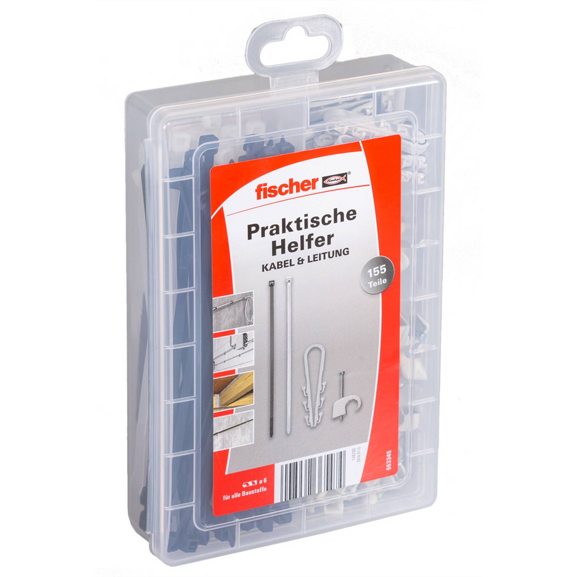 Fischer Montage-Set 'Praktische Helfer - Kabel & Leitung' 155-teilig Fischer Montage-Set 'Praktische Helfer - Kabel & Leitung' 155-teilig von Fischer