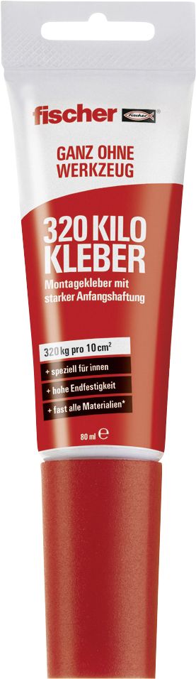 Fischer Montagekleber 80 ml Montagekleber mit starker Anfangshaftung von Fischer