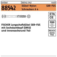 Rahmendübel r 88542 sxr 10x 80 fus Schrauben a 4/Dübel-Nylon von Fischer