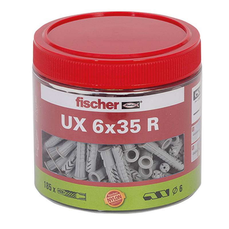 Fischer Runddose mit Universaldübeln 'UX' Ø 6 x 35 mm, 185 Stück von Fischer