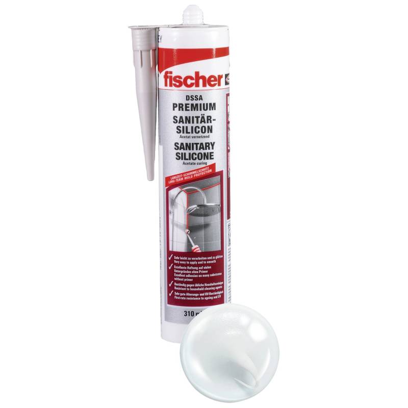 Fischer Sanitärsilicon DSSA Transparent 310 ml von Fischer