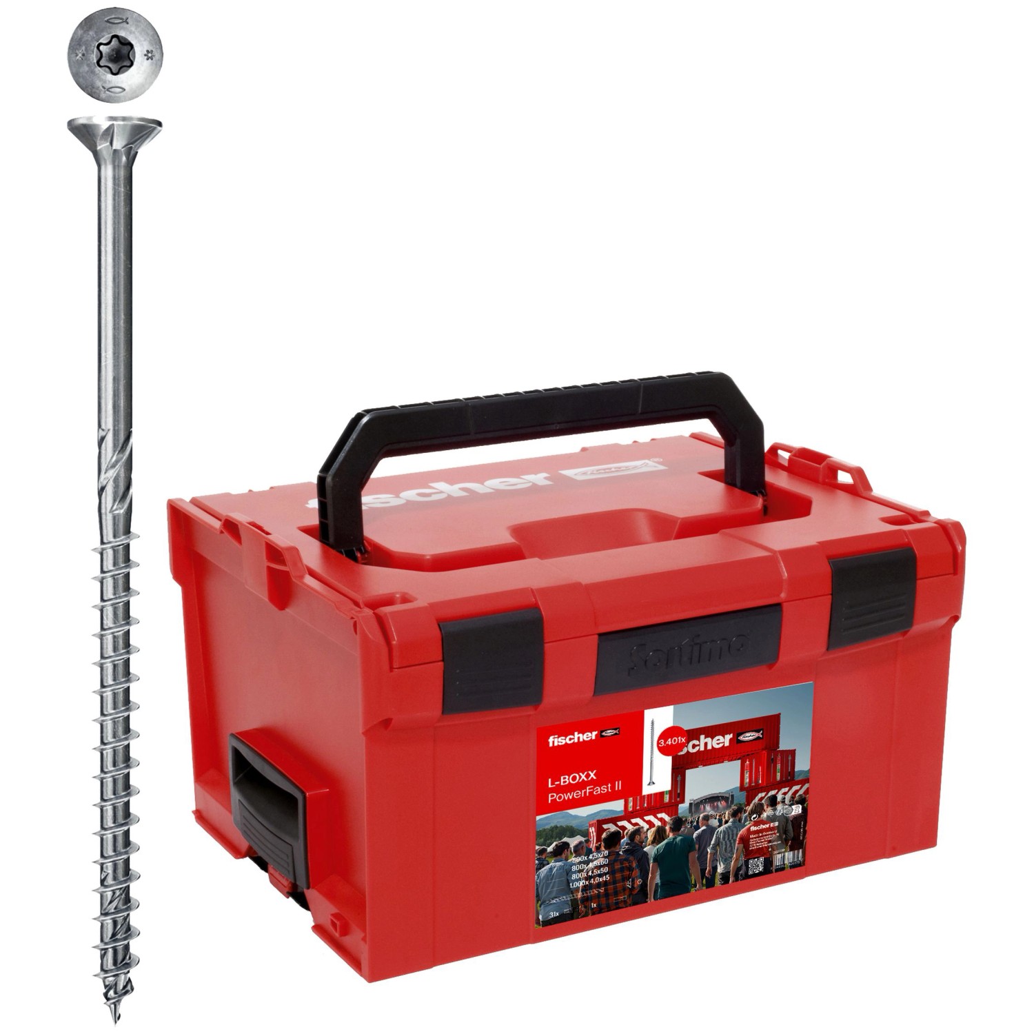 Fischer Schrauben-Box PowerFast II L-Boxx 3400 Stück Fischer Schrauben-Box PowerFast II L-Boxx 3400 Stück von Fischer