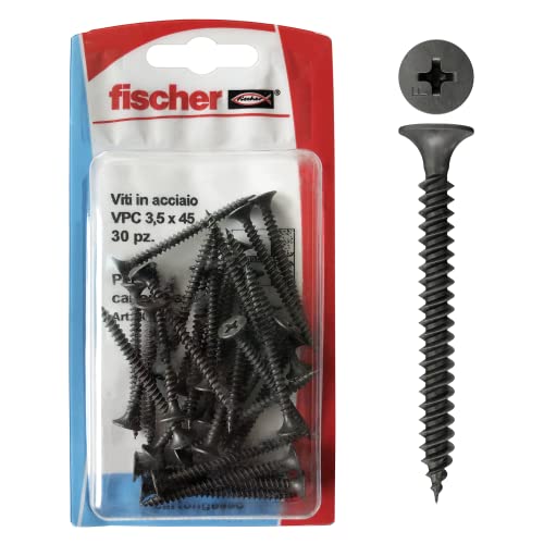 Fischer Schrauben für Gipskarton, Stahl, vpc3,5 X 45 K von fischer