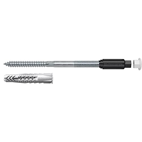 Fischer Thermax 10/120 M8 - Abstandsmontagesystem zur Befestigung von leichten Lasten, wie Leuchten und Bewegungsmelder in Wärmedämmverbundsystemen - 20 Stück - Art.-Nr. 45698, Grau/Silber Fischer Thermax 10/120 M8 - Abstandsmontagesystem zur Befestigung von leichten Lasten, wie Leuchten und Bewegungsmelder in Wärmedämmverbundsystemen - 20 Stück - Art.-Nr. 45698, Grau/Silber von fischer