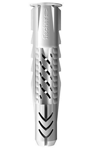 FISCHER 62762 Universaldübel UX 8 x 50 R, Schachtel mit 50 Nylondübeln, Allzweckdübel mit Rand, für optimalen Halt bei Befestigungen in Beton, Gipskarton, Kalksand-Lochstein uvm. von fischer