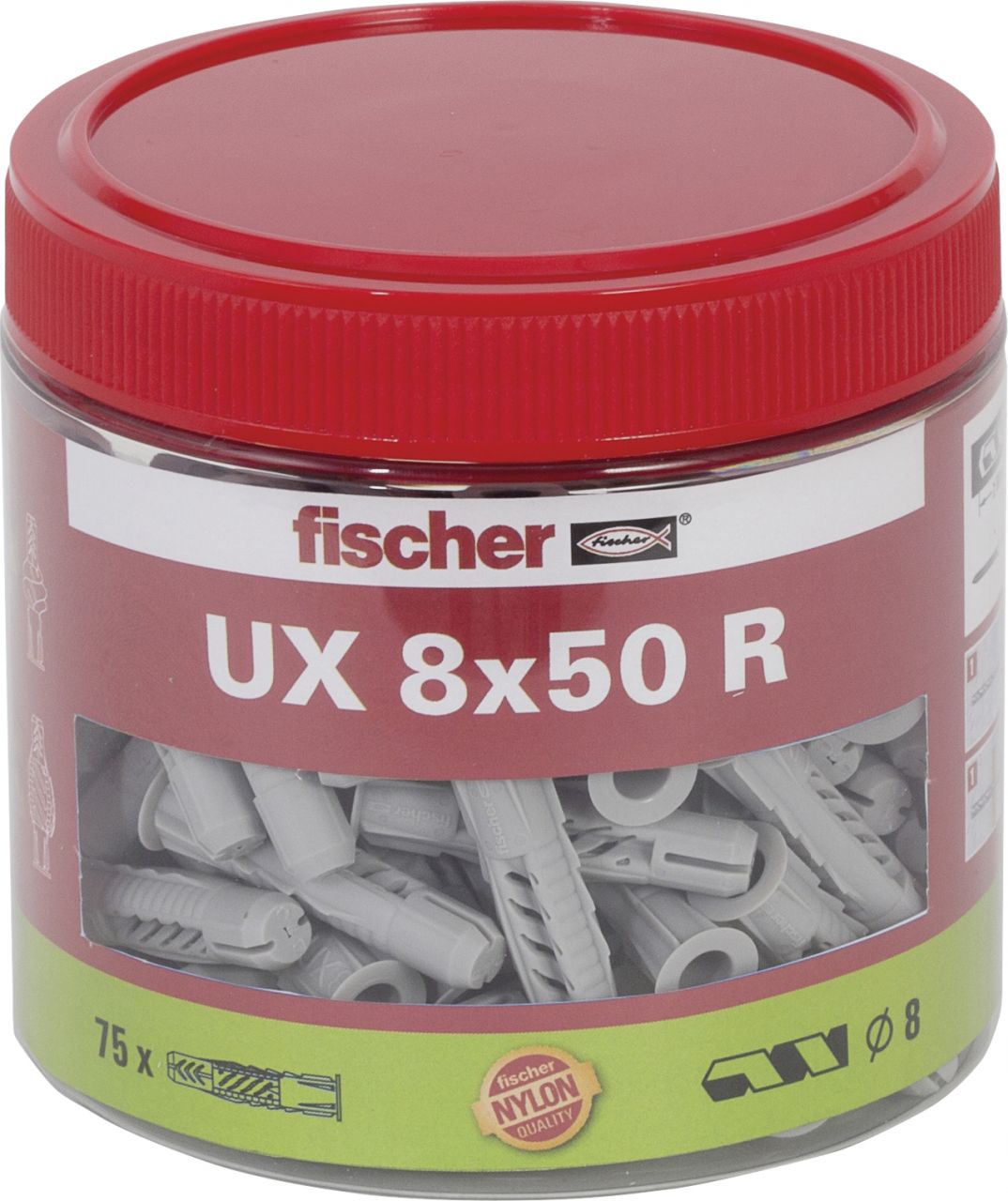 Fischer Universaldübel UX 8.0 x 50 mm - 75 Stück von Fischer