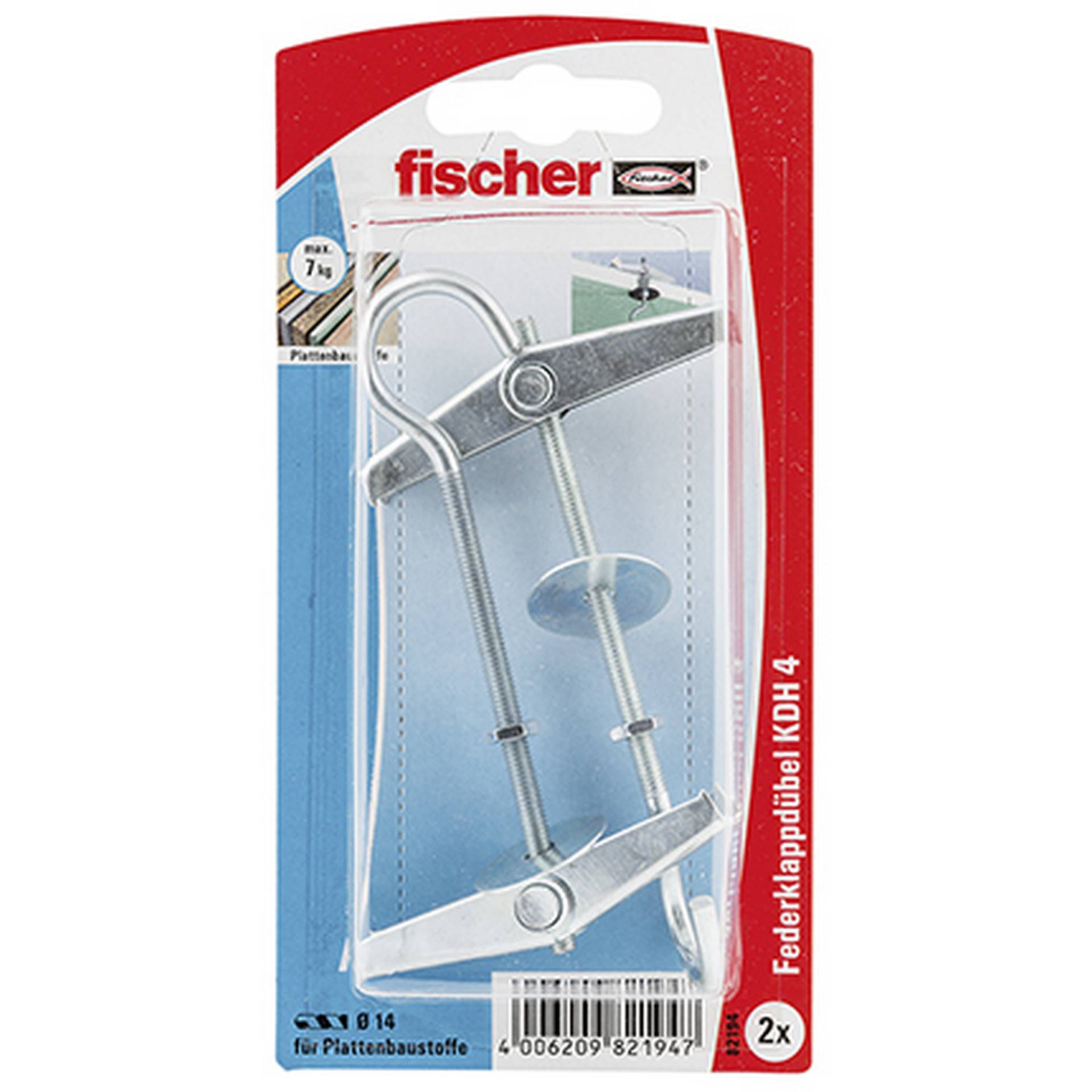 Fischer fischer Kippdübel KDH 4 mit Haken 2 Stück Fischer fischer Kippdübel KDH 4 mit Haken 2 Stück von Fischer