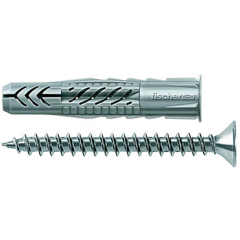 Fischer fischer Universaldübel UX 6 x 35 R S/20 mit Rand und Schraube 25 Stück von Fischer