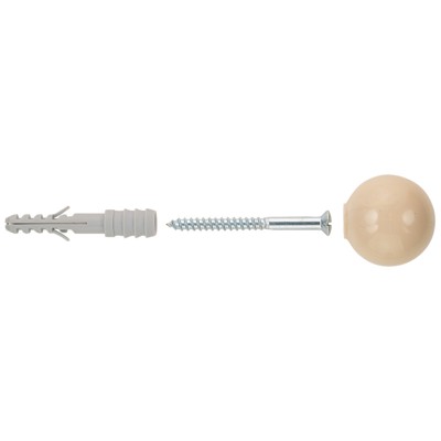 Türstopper TS - Dübel-Schraube-Kugel  8 S schwarz von Fischer