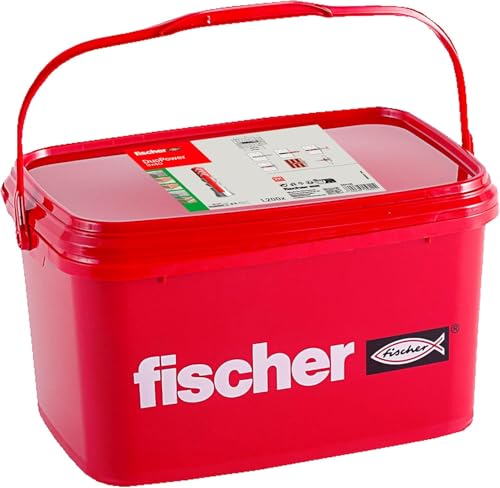 fischer DuoPower 8 x 40, praktischer Eimer mit 1.200 Universaldübeln, leistungsstarker 2-Komponenten-Dübel, Kunststoffdübel zur Befestigung in Beton, Ziegeln, Stein, Gipskarton uvm. von fischer