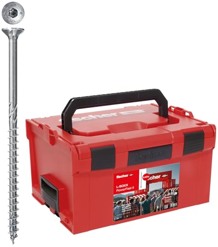 fischer L-Boxx PowerFast II, 3.400 x PowerFast II Spanplattenschrauben in versch. Abmessungen mit Senkkopf, TX-Antrieb & Teilgewinde, für eine schnelle und flexible Verarbeitung, inkl. ProfiBit Set fischer L-Boxx PowerFast II, 3.400 x PowerFast II Spanplattenschrauben in versch. Abmessungen mit Senkkopf, TX-Antrieb & Teilgewinde, für eine schnelle und flexible Verarbeitung, inkl. ProfiBit Set von fischer