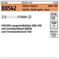 Rahmendübel r 88542 sxr 10x 60 fus Schraube Stahl galv. verz./Dübel-Nylon von Fischer