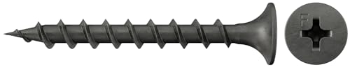 fischer Schnellbauschraube 3,9 x 45, Spezialschraube mit Trompetenkopf, Grobgewinde und Antrieb Kreuzschlitz PH, für die Montage von Gipskartonplatten auf Holzständern, 1000 Stk von fischer