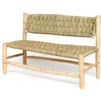 Holzbank 2-Sitzer Mit Palmgrasgeflecht Holzbank 2-Sitzer Mit Palmgrasgeflecht von FischersLagerhaus