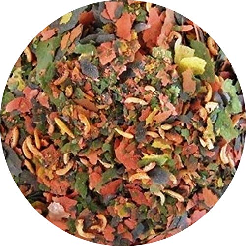 Flockenfutter Natural Flocken Hauptflocken Fischfutter Aquarium Zierfischflocken (1 l) von Fischfuttertreff