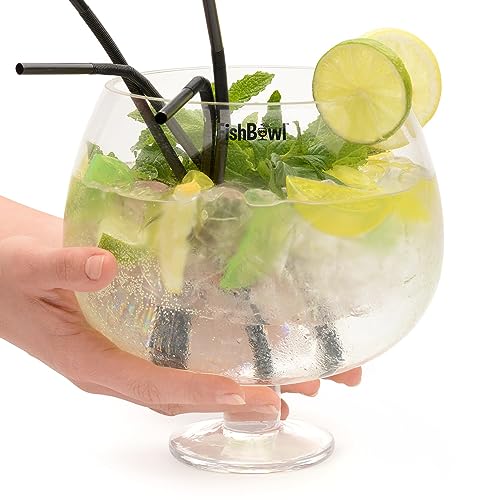 Fishbowl Übergroßes Cocktailglas, Jumbo, aus Glas, extra groß, 20 cm, einzeln (3 Liter) von Fishbowl
