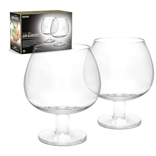 Fishbowl Große Copa-Gin- und Tonic-Gläser, G&T-Becher, kurzer Stiel, Ballon-Cocktailglas, spülmaschinenfest, 600 ml, 2 Stück von Fishbowl
